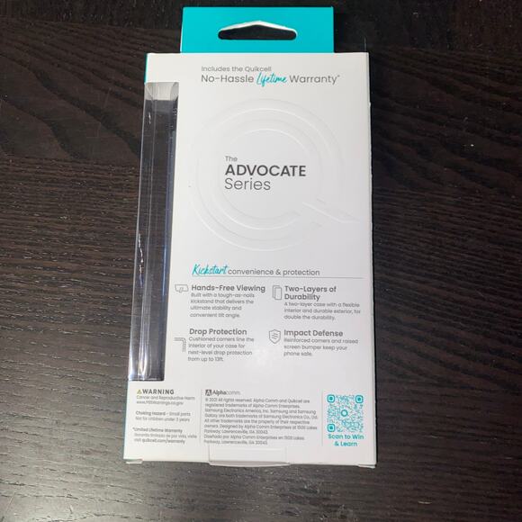 New Samsung Galaxy S21 FE/FE 5G ADVOCATE Dual-Layer Kickstand Case STEEL BLACK - Picture 4 of 4